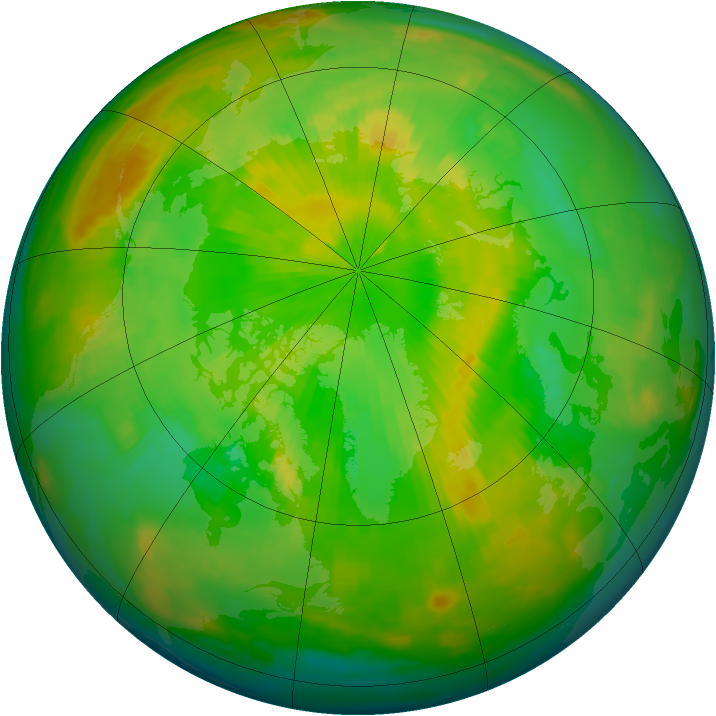 Arctic ozone map for 07 June 1997